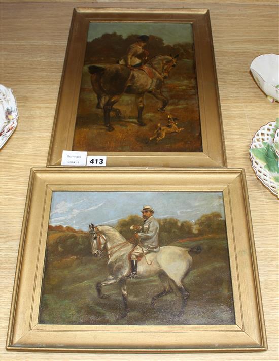 A. Corbould, two oils on panel